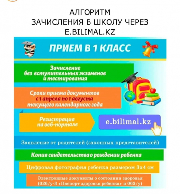 Зачисление в 1 класс