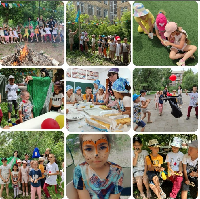 «Шоқан Уәлиханов атындағы мектеп - лицейі» КММ «Жазғы түстер» мектеп жанындағы лагерінде лагерьдің бірінші маусымының салтанатты жабылуы Торжественное закрытие первого сезона лагеря в пришкольном палаточном лагере «Жазғы түстер» КГУ «Школа - лицей имени Ш