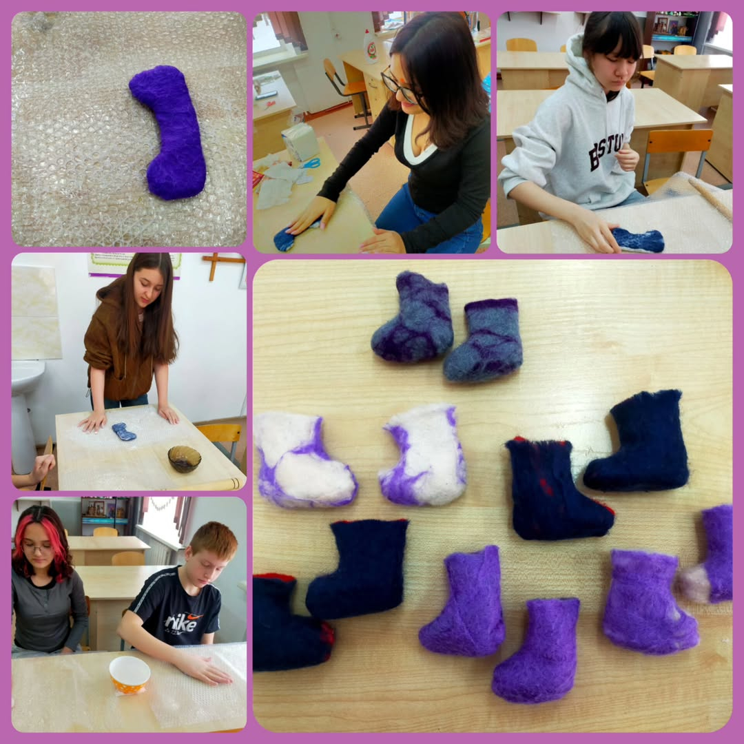 Сегодня состоялся мастер-класс по мокрому валянию для обучающихся 8