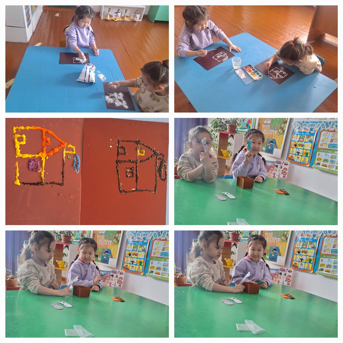 Дәстүрден тыс тұзбен сурет салу