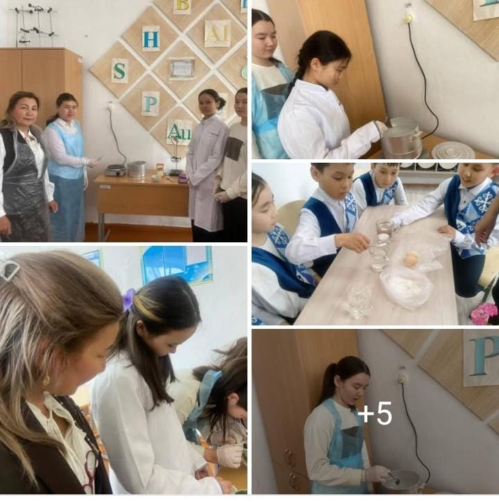 Апталық аясында оқушылар қызықты тәжірибелер мен эксперименттер өткізді