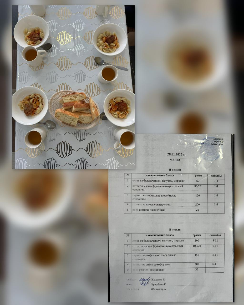 Ас мәзірі 28.01.2025ж. 