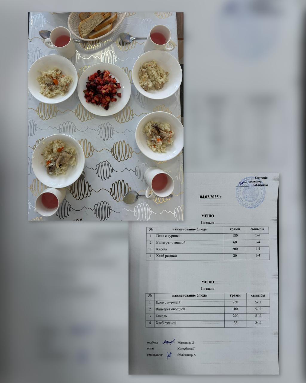 Ас мәзірі 04.02.2025ж. 