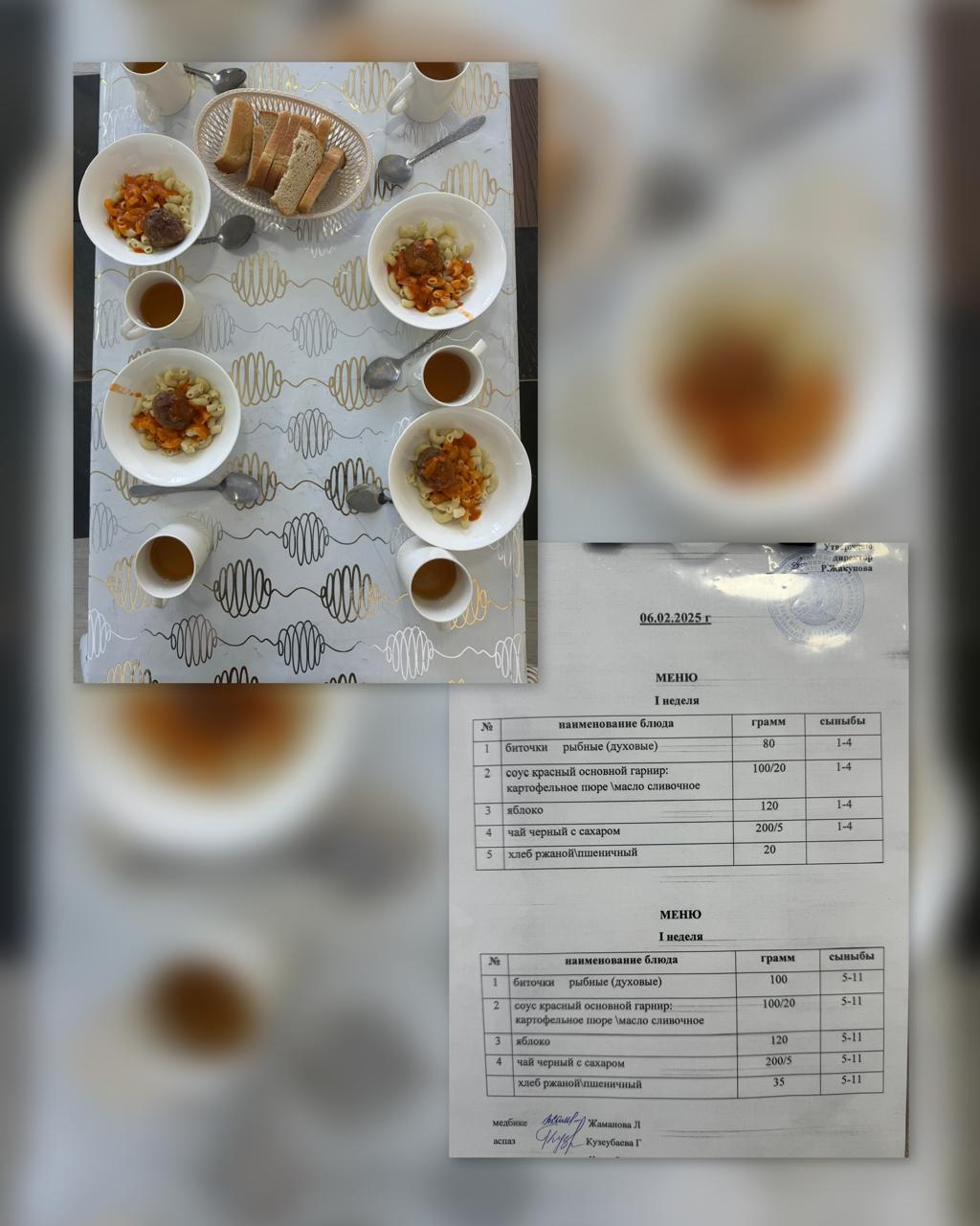 Ас мәзірі 06.02.2025ж. 