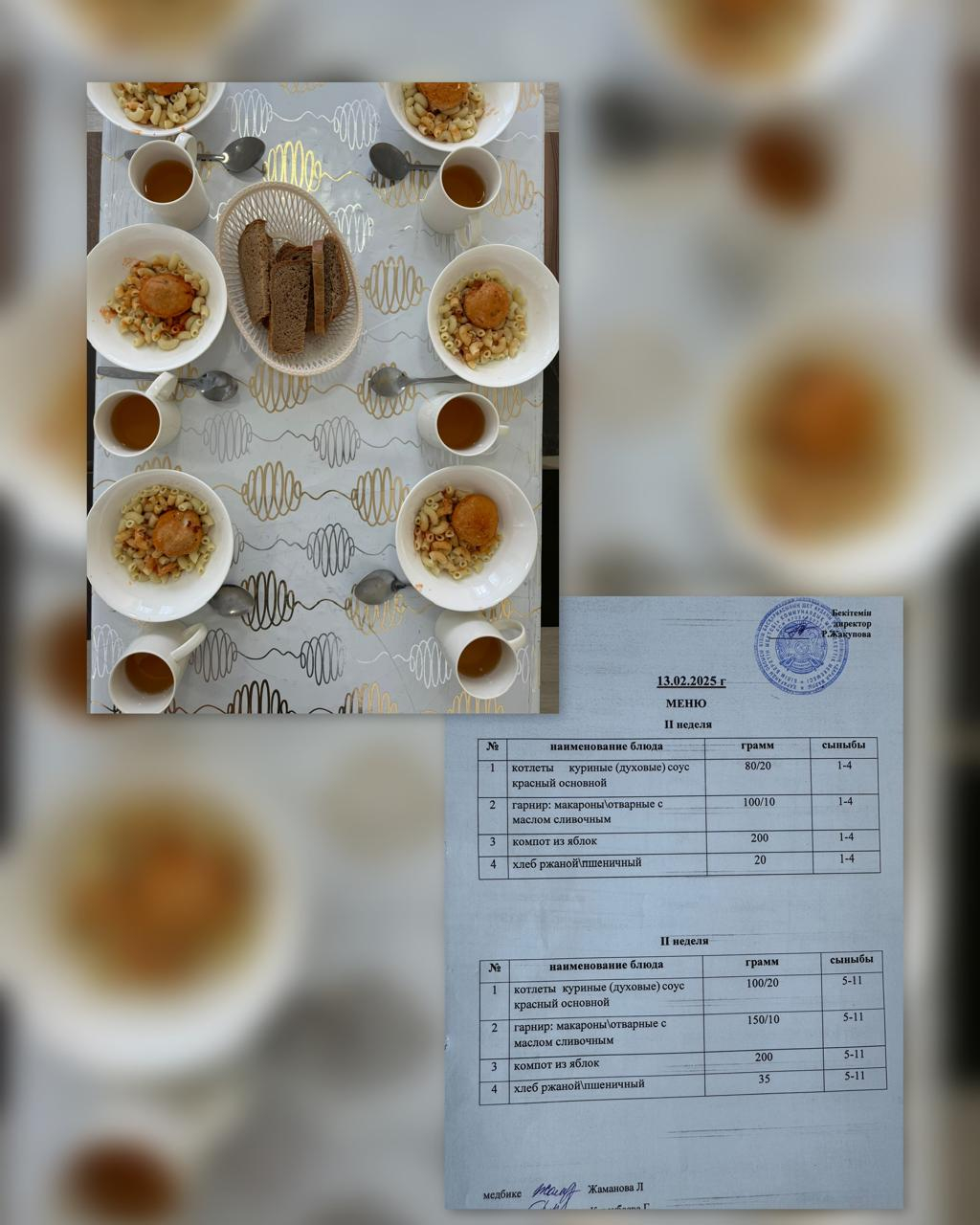 Ас мәзірі 13.02.2025ж. 