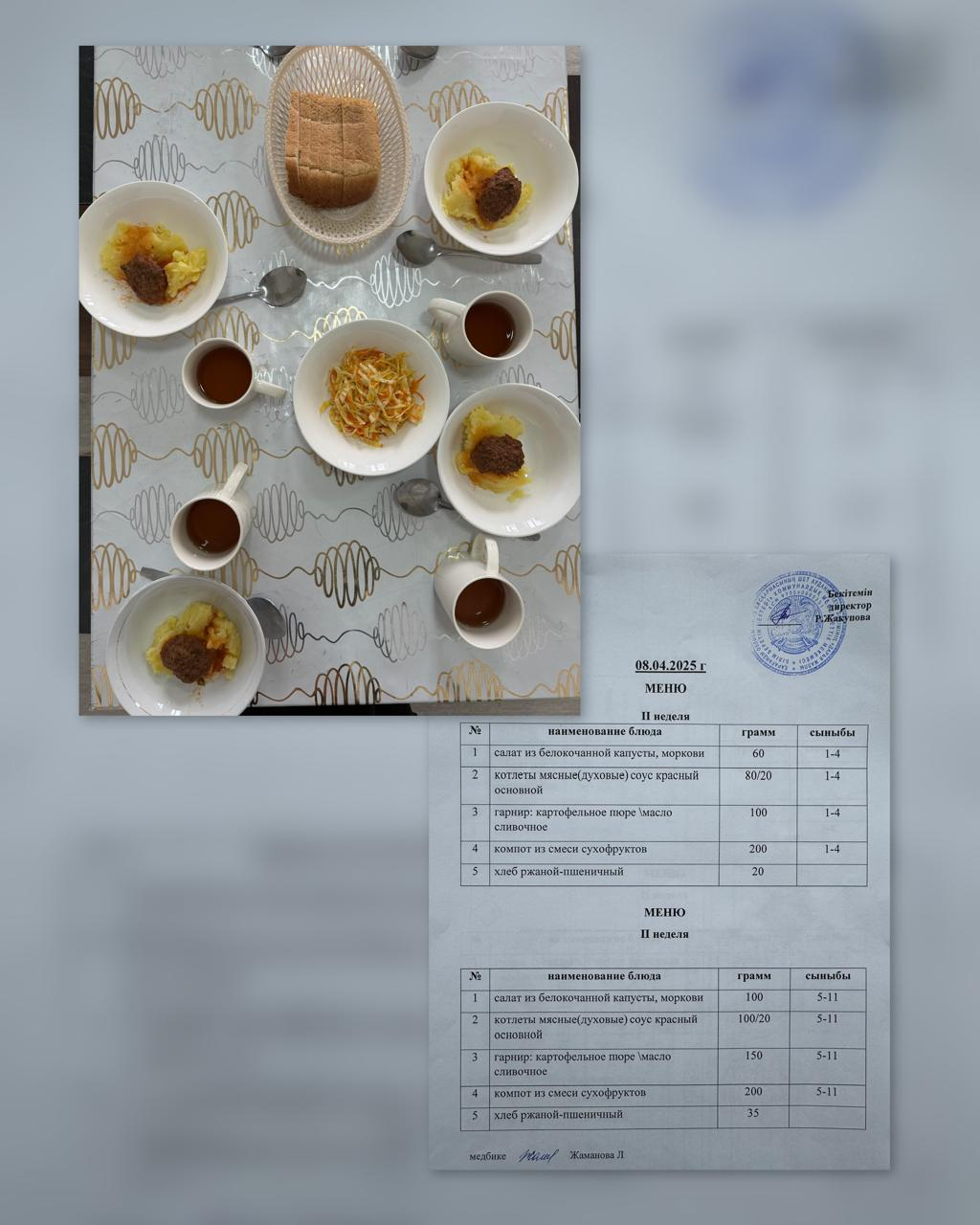 Меню на 08.04.2025г.