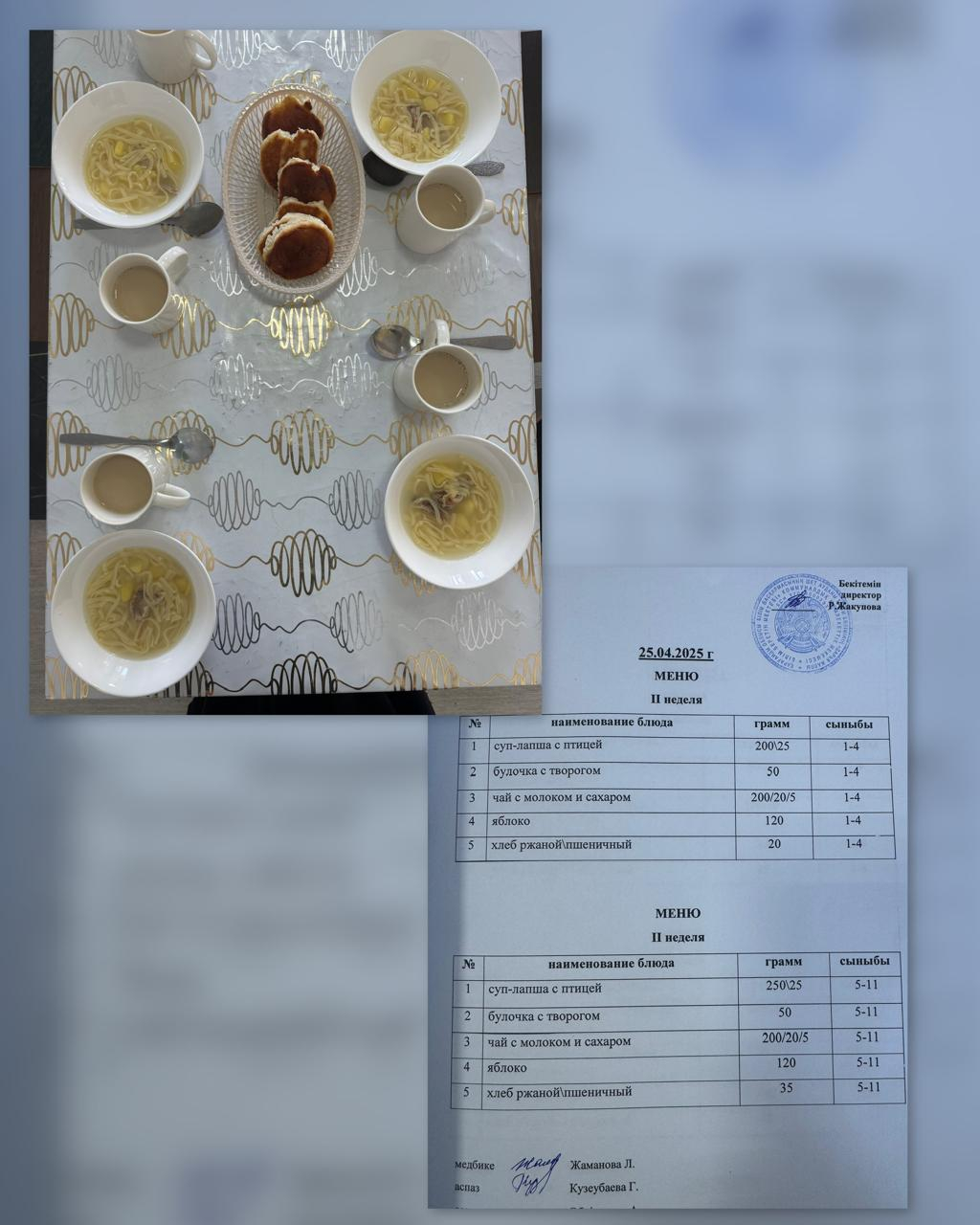 Ас мәзірі 25.04.2025ж. 