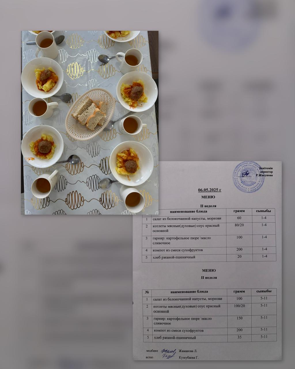 Ас мәзірі 06.05.2025ж. 