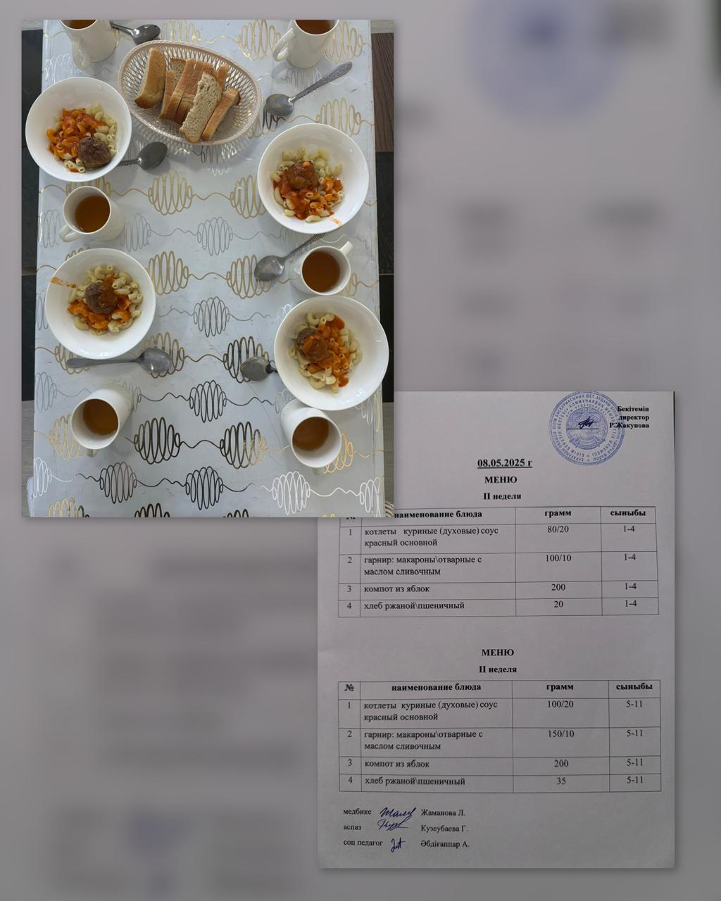 Ас мәзірі 08.05.2025ж. 