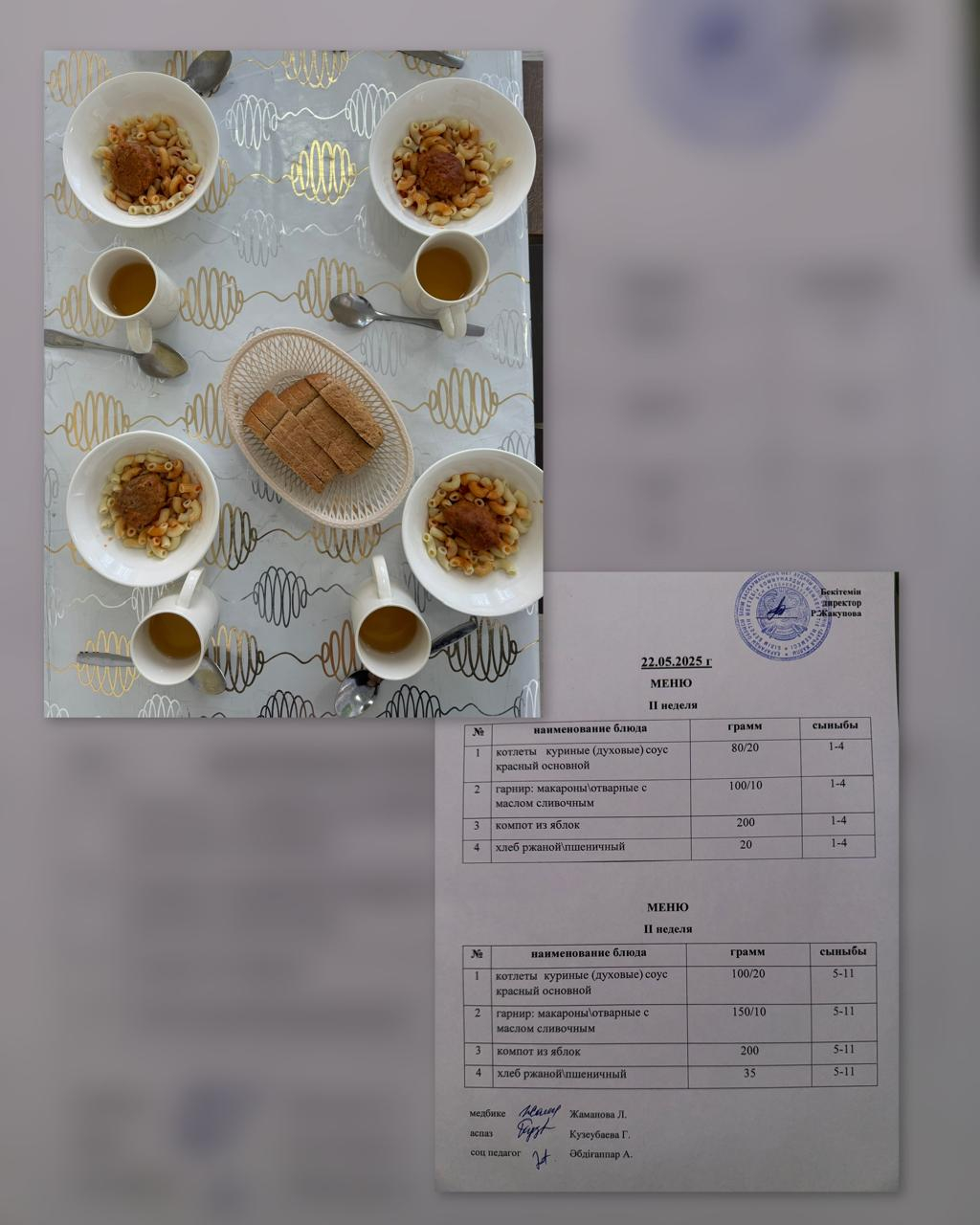 Ас мәзірі 22.05.2025ж. 