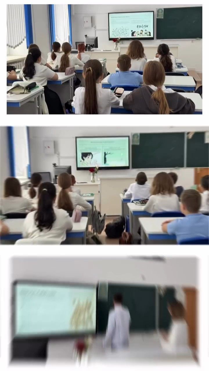 В 8-м классе на уроке английского языка был проведён конкурс «Путешествие в мир языков».