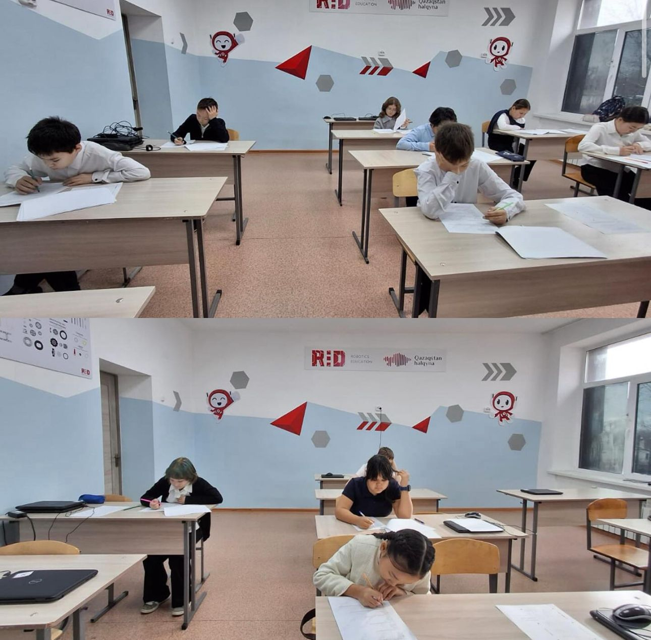 13 қараша күні КММ «Қасым Аманжолов атындағы орта мектепте» 6-сынып оқушылары арасында Республикалық пәндік олимпиаданың аудандық кезеңінің екінші күні өтті.