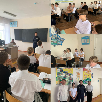 22 сентября в КГУ «Мичуринская ОСШ» состоялась встреча учащихся с инспектором полиции