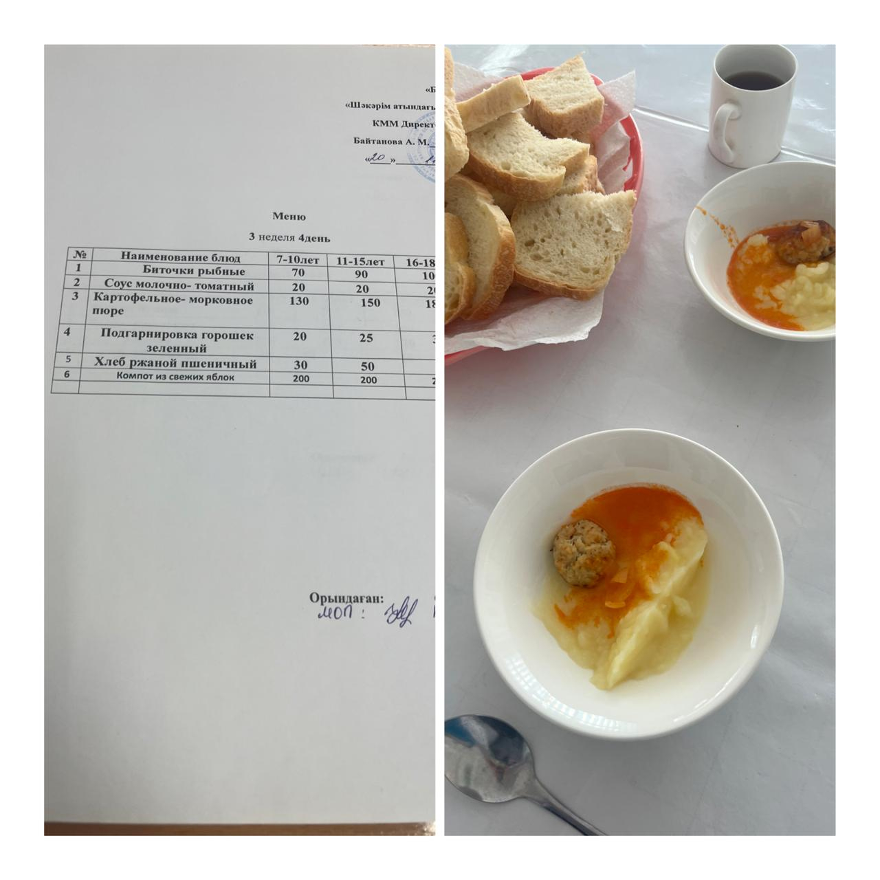 20 қараша  мектептегі тамақтану»