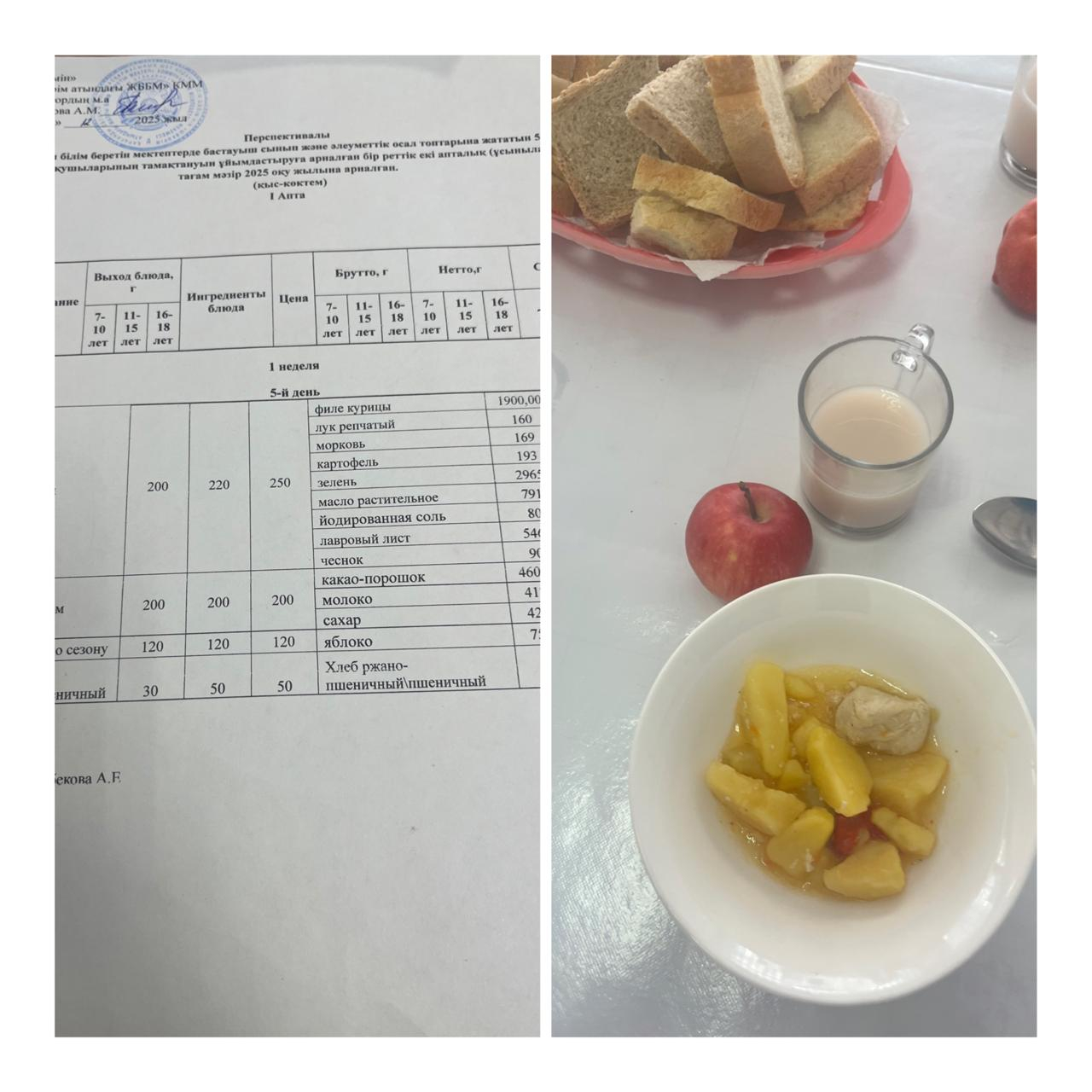  5 желтқсанға   мектептегі тамақтану