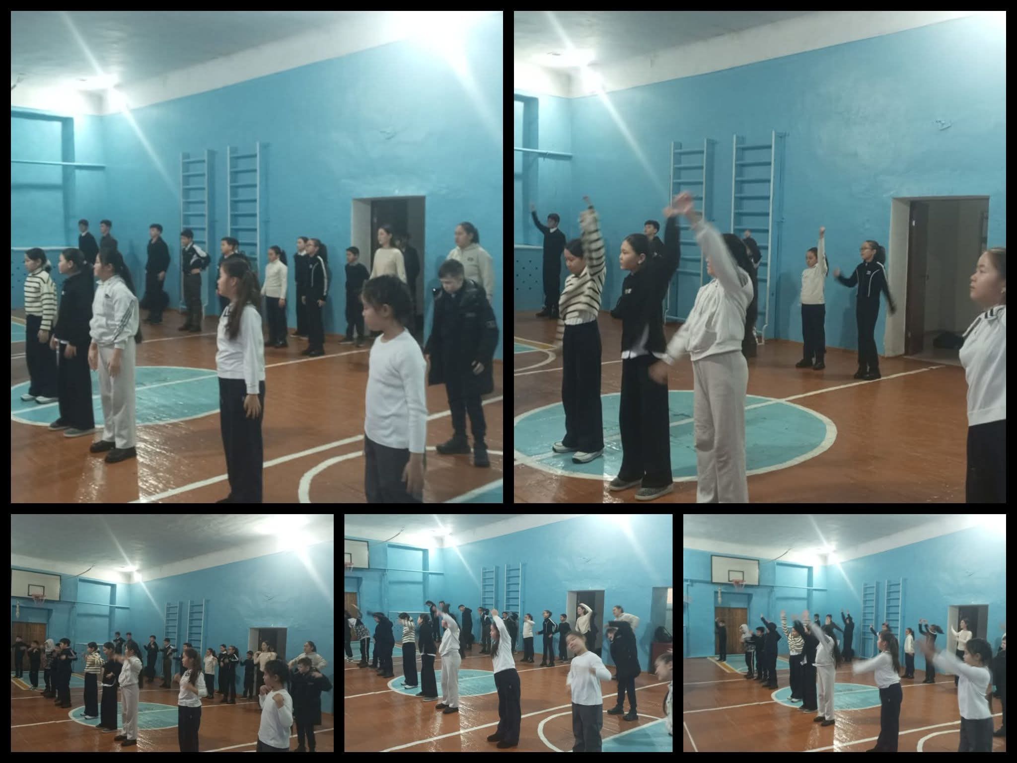 Жаттығулар оқушылардың денсаулығын нығайтып, оқу күніне жігер қосты