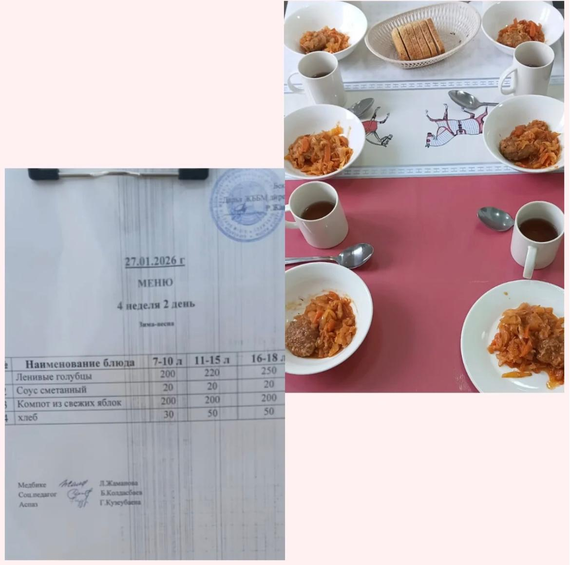 Ас мәзірі 27.01.2026