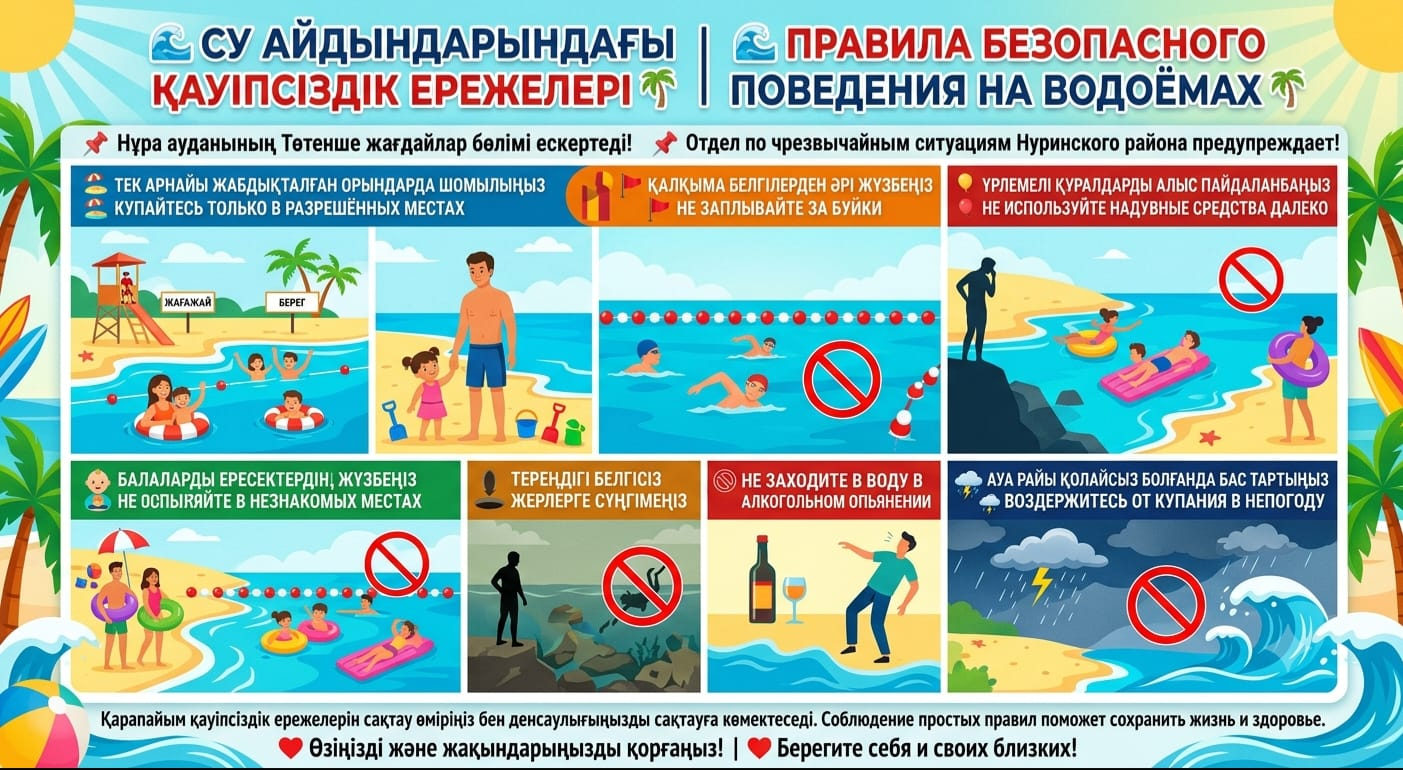 Жаз мезгіліндегі қауіпсіздік ережелері